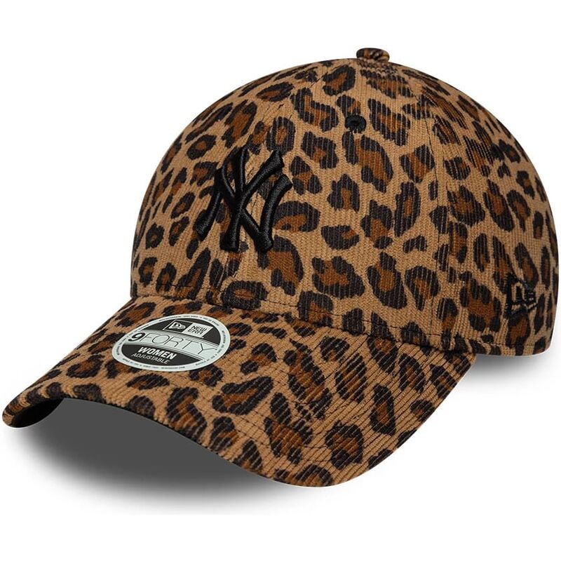kepure-islenkta-leopardinis-reguliuojamas-9forty-leopard-cord-new-york-yankees-mlb-new-era