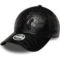 kepure-islenkta-juoda-reguliuojamas-9forty-pu-pattern-new-york-yankees-mlb-new-era