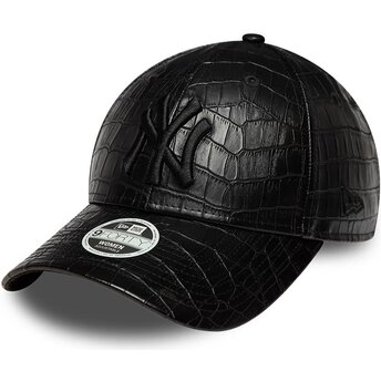 Kepurė išlenkta juoda reguliuojamas 9FORTY PU Pattern New York Yankees MLB New Era
