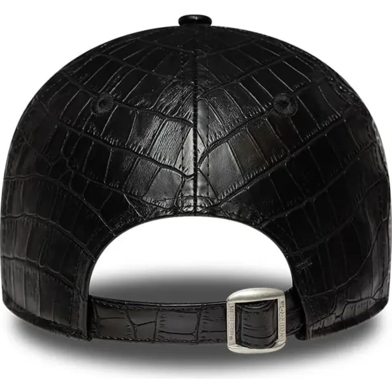 kepure-islenkta-juoda-reguliuojamas-9forty-pu-pattern-new-york-yankees-mlb-new-era