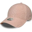 kepure-islenkta-rozine-snapback-rosa-9forty-m-crown-winter-borg-new-york-yankees-mlb-new-era