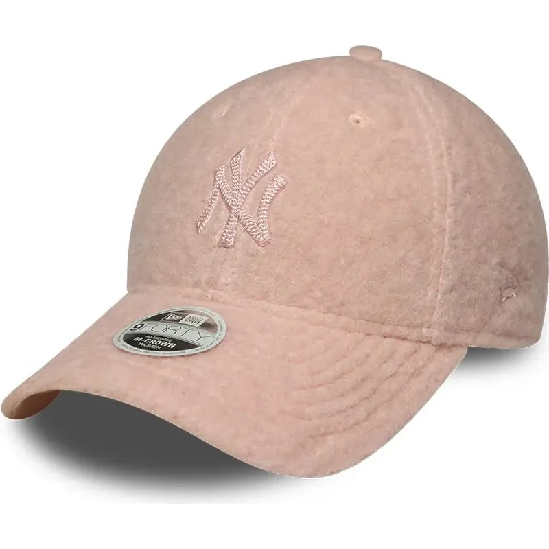 kepure-islenkta-rozine-snapback-rosa-9forty-m-crown-winter-borg-new-york-yankees-mlb-new-era