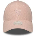 kepure-islenkta-rozine-snapback-rosa-9forty-m-crown-winter-borg-new-york-yankees-mlb-new-era