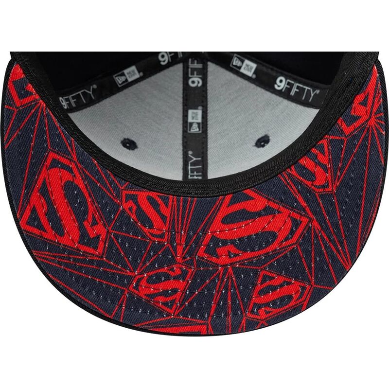 kepure-plokscia-melyna-snapback-vaikams-9fifty-piping-superman-dc-comics-new-era
