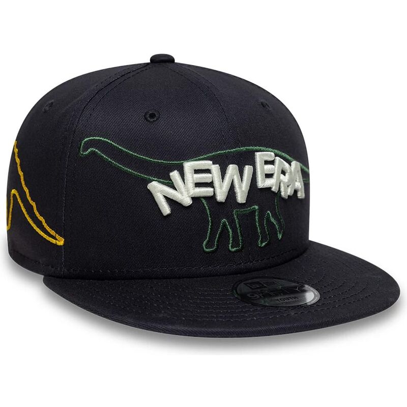 kepure-plokscia-tamsiai-melyna-snapback-vaikams-9fifty-dino-new-era