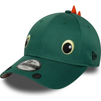 Kepurė išlenkta žalia snapback vaikams 9FORTY Dino Face New Era