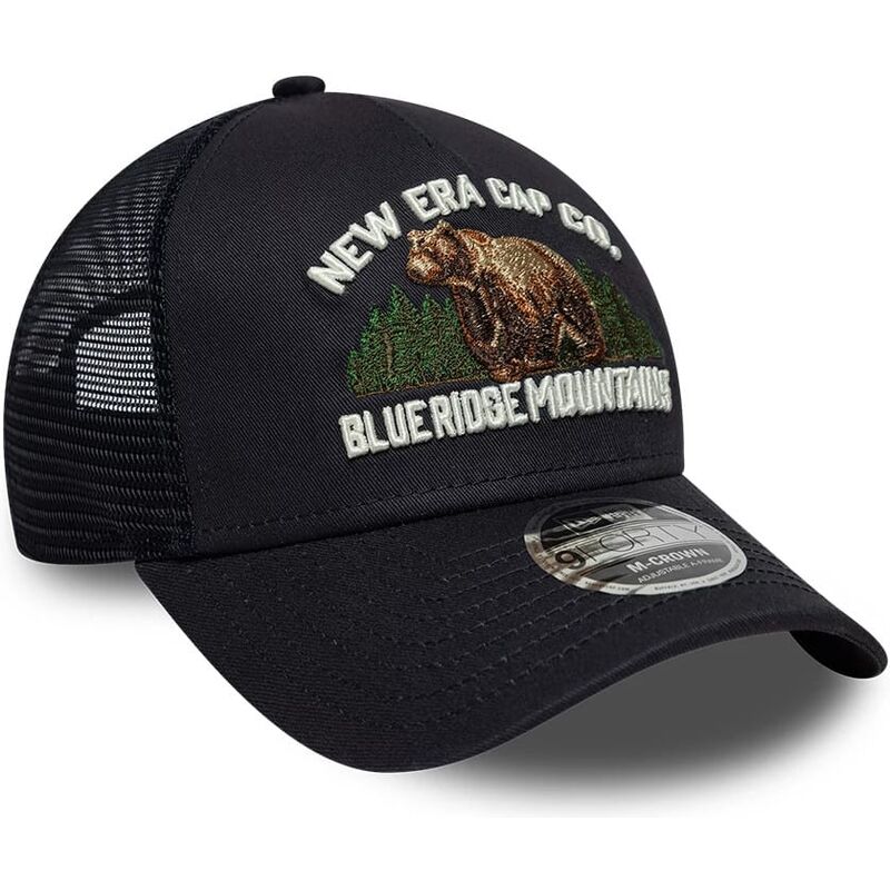 kepure-islenkta-tamsiai-melyna-snapback-9forty-m-crown-a-frame-graphic-blue-ridge-mountains-new-era
