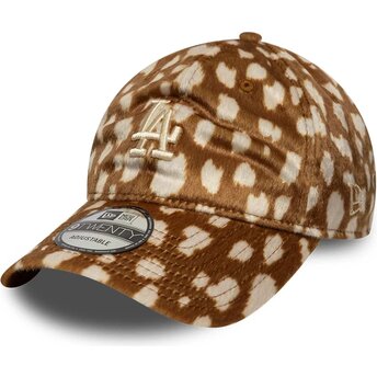 Kepurė išlenkta ruda reguliuojamas 9TWENTY Animal Print Los Angeles Dodgers MLB New Era