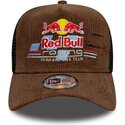 kepure-islenkta-ruda-snapback-a-frame-distressed-cord-red-bull-racing-formula-1-new-era