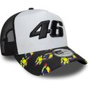 kepure-islenkta-juoda-snapback-e-frame-print-visor-valentino-rossi-vr46-motogp-new-era