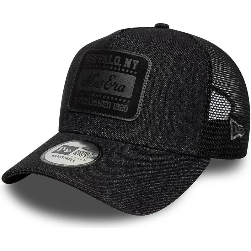 kepure-islenkta-juoda-snapback-a-frame-patch-denim-new-era kepure-islenkta-juoda-snapback-a-frame-patch-denim-new-era