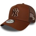 kepure-islenkta-ruda-snapback-e-frame-outline-new-york-yankees-mlb-new-era