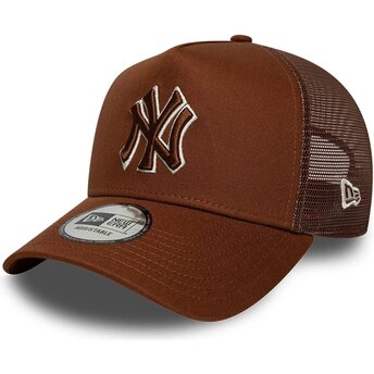 Kepurė išlenkta ruda snapback E Frame Outline New York Yankees MLB New Era