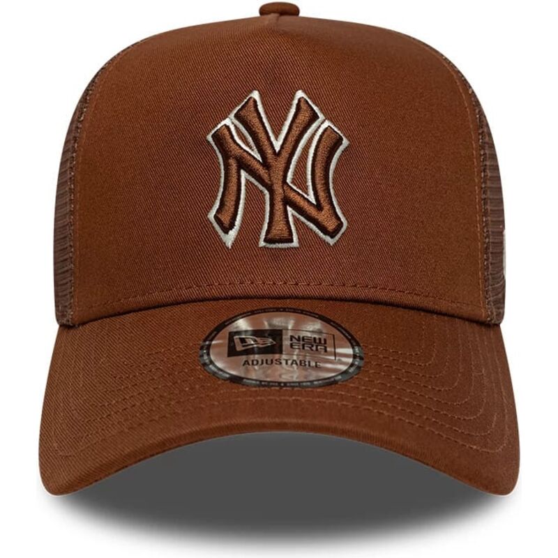 kepure-islenkta-ruda-snapback-e-frame-outline-new-york-yankees-mlb-new-era