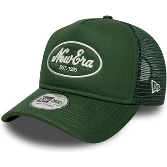 Kepurė išlenkta žalia snapback A Frame Oval Patch Foam New Era