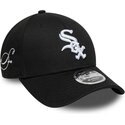 kepure-islenkta-juoda-snapback-9forty-m-crown-side-script-chicago-white-sox-mlb-new-era