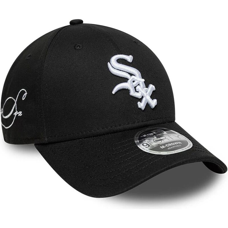kepure-islenkta-juoda-snapback-9forty-m-crown-side-script-chicago-white-sox-mlb-new-era