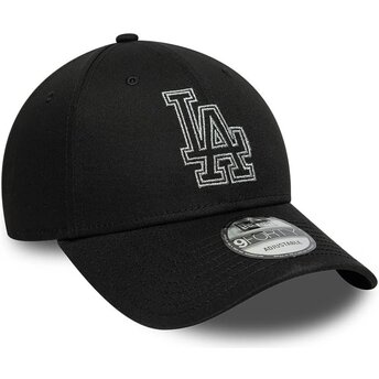 Kepurė išlenkta juoda reguliuojamas 9FORTY Metallic Outline Los Angeles Dodgers MLB New Era