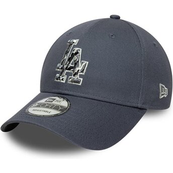 Kepurė išlenkta pilka reguliuojamas 9FORTY Outline Camo Los Angeles Dodgers MLB New Era