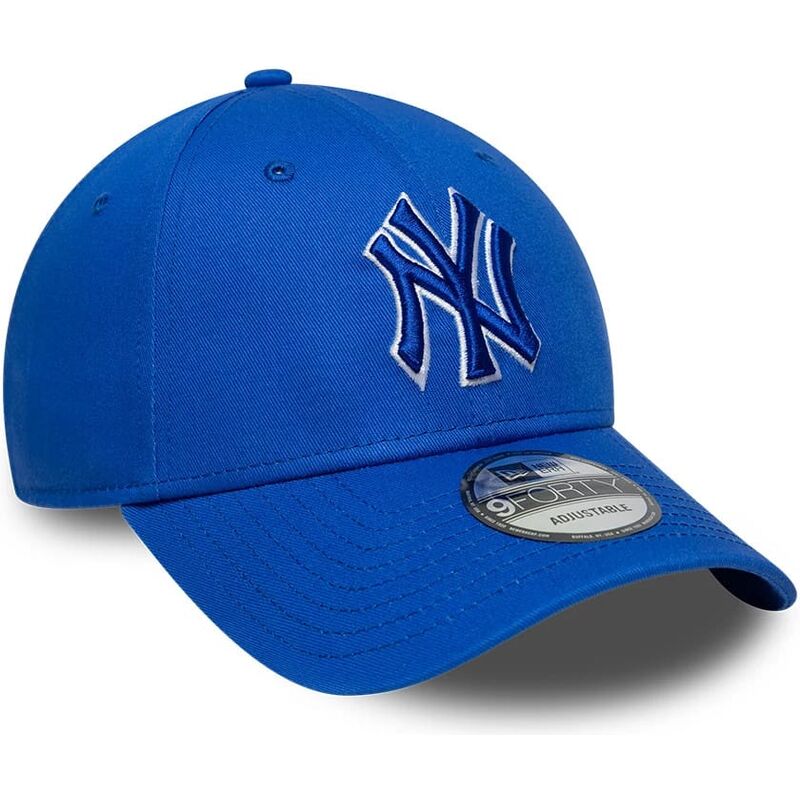 kepure-islenkta-melyna-reguliuojamas-9forty-team-outline-new-york-yankees-mlb-new-era