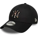 kepure-islenkta-juoda-reguliuojamas-9forty-faux-pony-infill-new-york-yankees-mlb-new-era