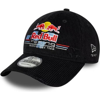 Kepurė išlenkta juoda reguliuojamas 9FORTY Distressed Cord Red Bull Racing Formula 1 New Era