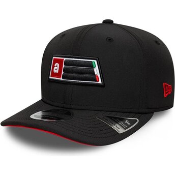 Kepurė išlenkta juoda snapback 9SEVENTY Stretch Snap Patch Aprilia Piaggio New Era