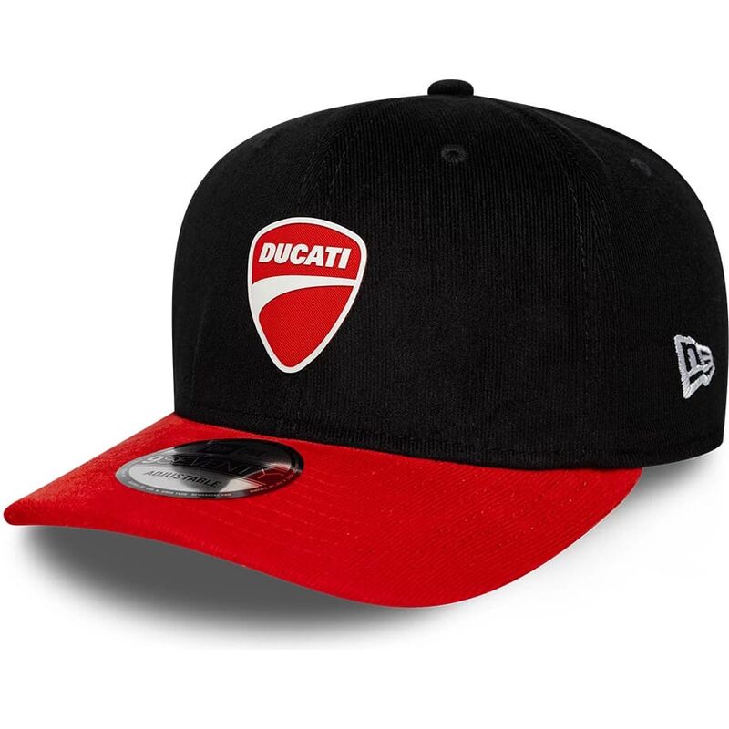kepure-islenkta-juoda-snapback-9seventy-stretch-snap-contrast-visor-ducati-motor-motogp-new-era