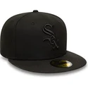 kepure-plokscia-juoda-priglundanti-59fifty-chicago-white-sox-mlb-new-era