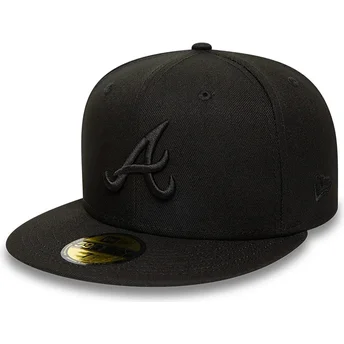 Kepurė plokščia juoda priglundanti 59FIFTY Atlanta Braves MLB New Era