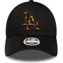 kepure-islenkta-juoda-reguliuojamas-9forty-tort-infill-los-angeles-dodgers-mlb-new-era
