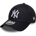 kepure-islenkta-tamsiai-melyna-snapback-9forty-m-crown-side-script-new-york-yankees-mlb-new-era