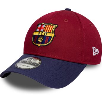 Kepurė išlenkta raudona reguliuojamas 9FORTY Contrast FC Barcelona LALIGA New Era