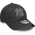 kepure-islenkta-pilka-reguliuojamas-9forty-metallic-outline-new-york-yankees-mlb-new-era