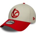 kepure-islenkta-raudona-reguliuojamas-9forty-contrast-visor-vespa-piaggio-new-era