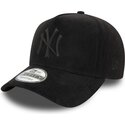 kepure-islenkta-juoda-snapback-e-frame-faux-suede-new-york-yankees-mlb-new-era