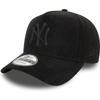 Kepurė išlenkta juoda snapback E Frame Faux Suede New...