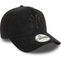 kepure-islenkta-juoda-snapback-e-frame-faux-suede-new-york-yankees-mlb-new-era