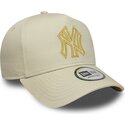 kepure-islenkta-smelio-snapback-dorado-e-frame-metallic-outline-new-york-yankees-mlb-new-era