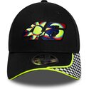 kepure-islenkta-juoda-reguliuojamas-9forty-m-crown-check-valentino-rossi-vr46-motogp-new-era