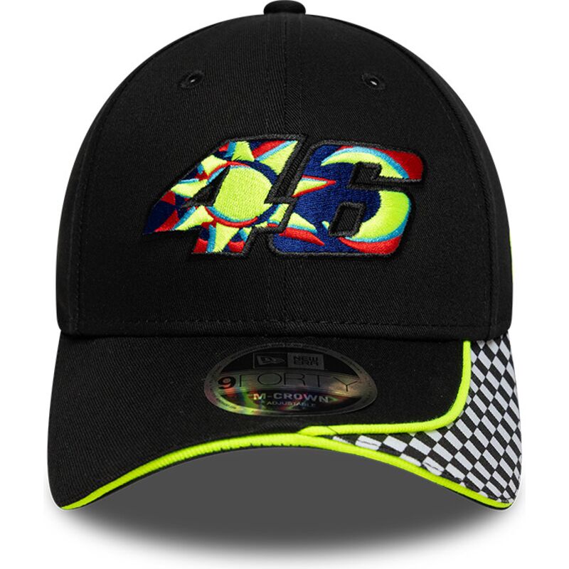 kepure-islenkta-juoda-reguliuojamas-9forty-m-crown-check-valentino-rossi-vr46-motogp-new-era kepure-islenkta-juoda-reguliuojamas-9forty-m-crown-check-valentino-rossi-vr46-motogp-new-era