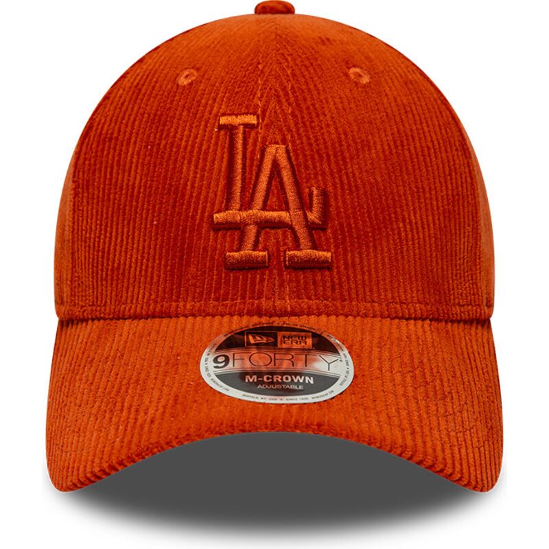 kepure-islenkta-oranzine-reguliuojamas-9forty-m-crown-cord-los-angeles-dodgers-mlb-new-era