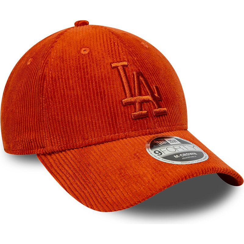 kepure-islenkta-oranzine-reguliuojamas-9forty-m-crown-cord-los-angeles-dodgers-mlb-new-era