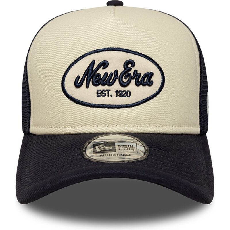 kepure-islenkta-tamsiai-melyna-snapback-a-frame-oval-foam-patch-new-era
