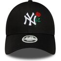 kepure-islenkta-juoda-reguliuojamas-9forty-flower-icon-new-york-yankees-mlb-new-era