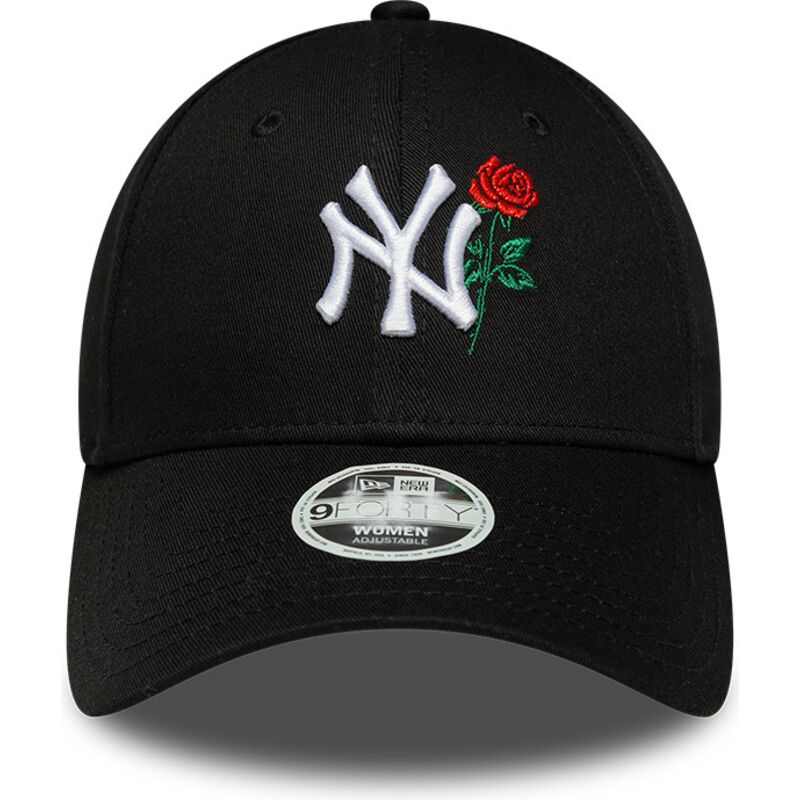 kepure-islenkta-juoda-reguliuojamas-9forty-flower-icon-new-york-yankees-mlb-new-era