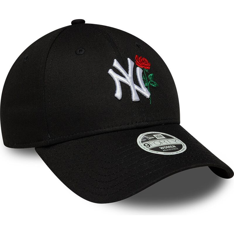 kepure-islenkta-juoda-reguliuojamas-9forty-flower-icon-new-york-yankees-mlb-new-era