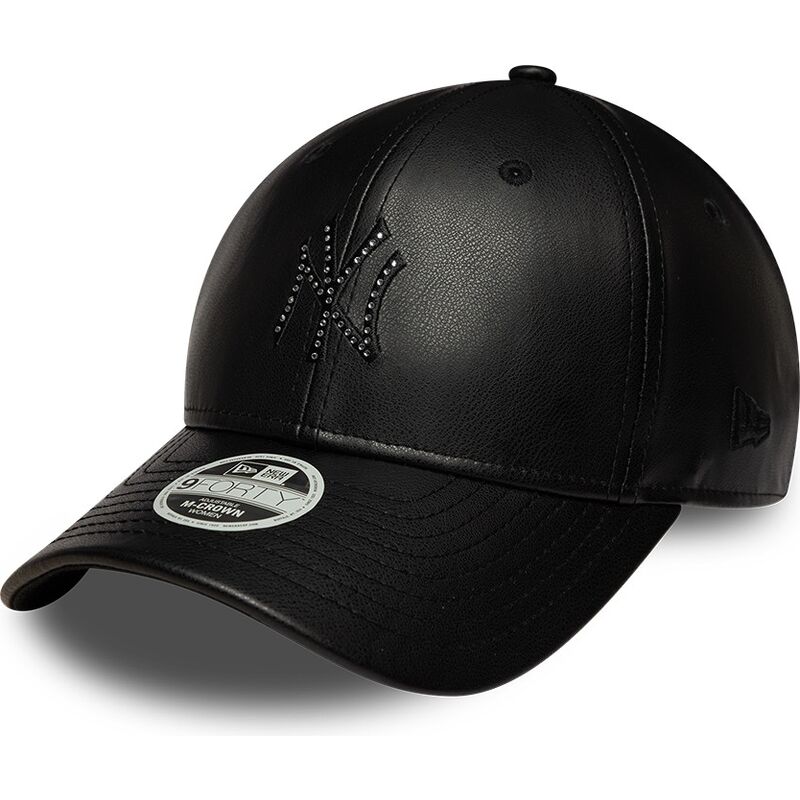 kepure-islenkta-juoda-snapback-9forty-m-crown-pu-diamante-new-york-yankees-mlb-new-era