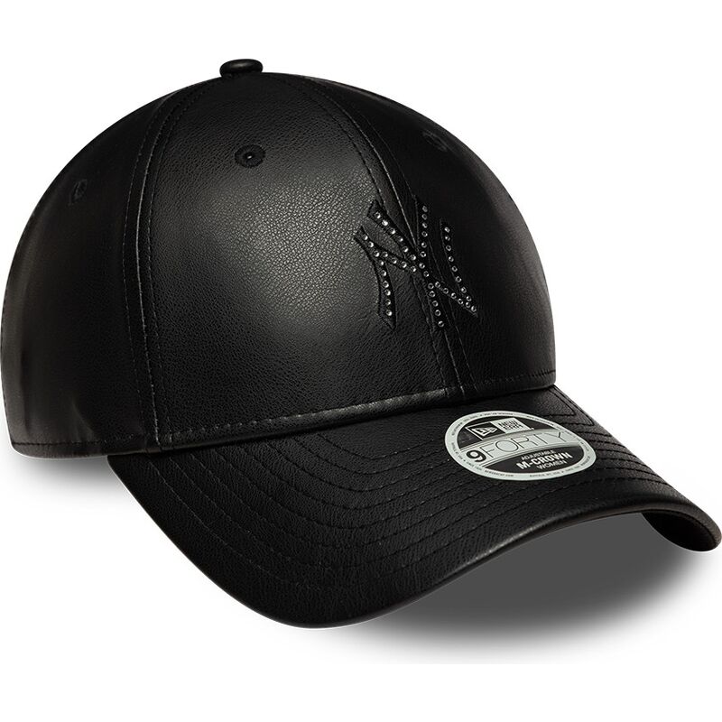kepure-islenkta-juoda-snapback-9forty-m-crown-pu-diamante-new-york-yankees-mlb-new-era