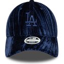 kepure-islenkta-tamsiai-melyna-reguliuojamas-9twenty-velour-los-angeles-dodgers-mlb-new-era